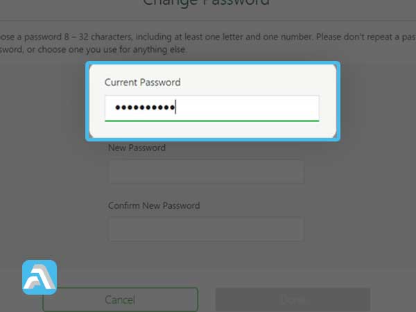 Create a new password