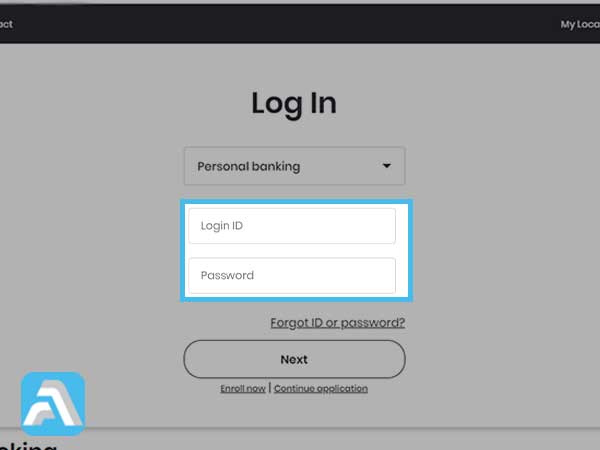 Enter login id and password