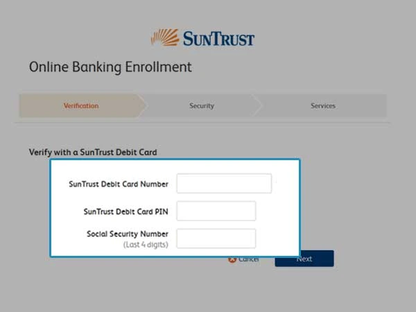 Enter your Card Number, Card PIN and SSN Number and then, hit ‘Next.’