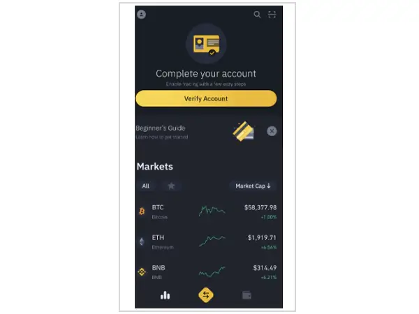 Binance Homepage