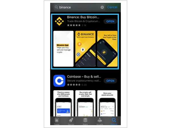 Binance App on App store