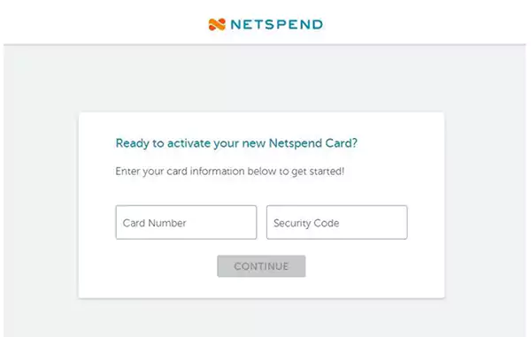 Netspend card activation homepage