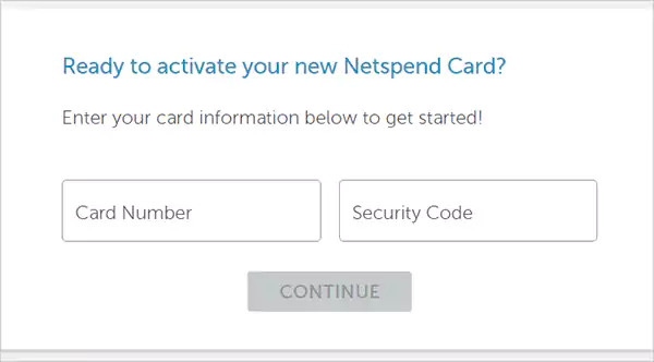 Netspend card activation homepage 