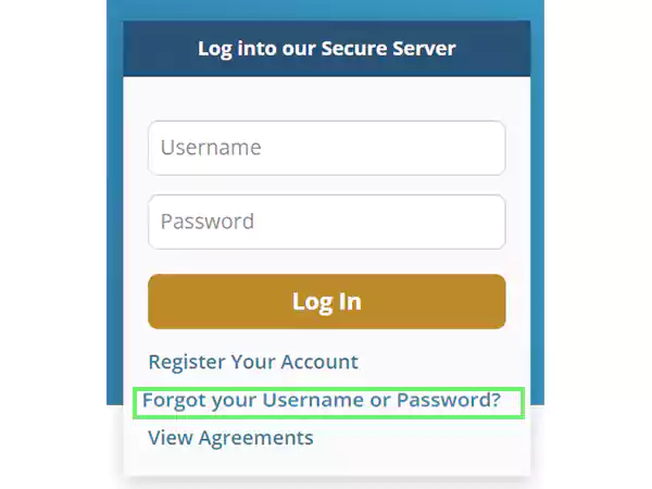 forgot your username and password