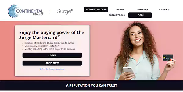 go to surge credit card website