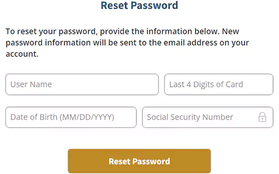 to reset your password