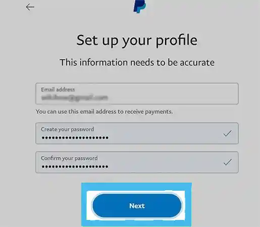PayPal profile set up 