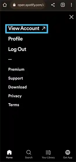 Tap on View Account