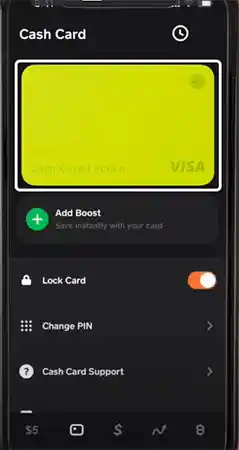 Illustration of Cash Card on Cash Card app