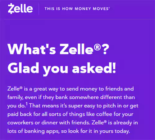 Zelle Homepage