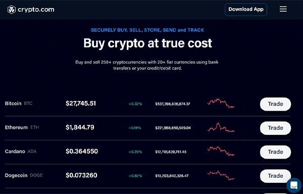 Crypto.com homepage
