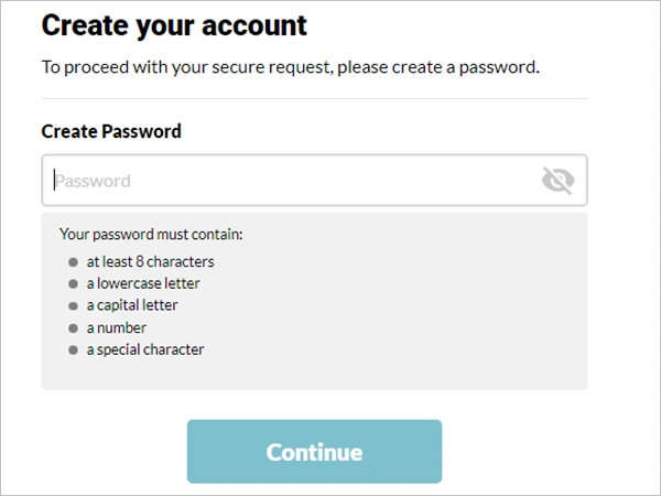 Create password