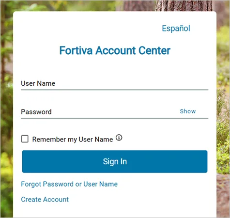 Fortiva Login Page