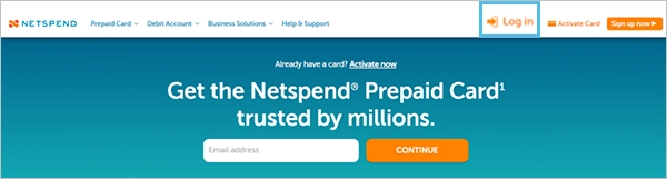 Netspend card login homepage