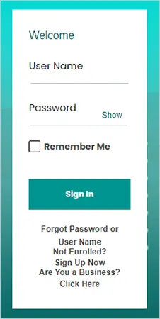 Card login portal