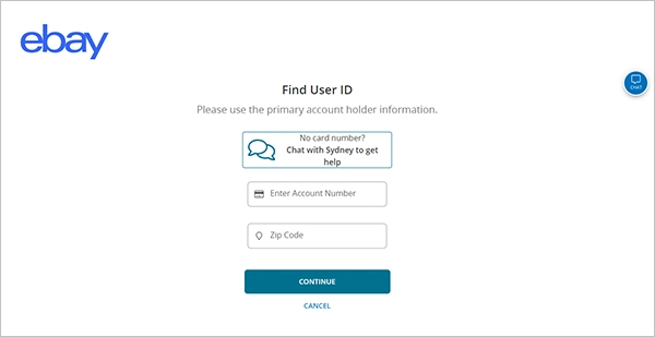 Find User ID Page
