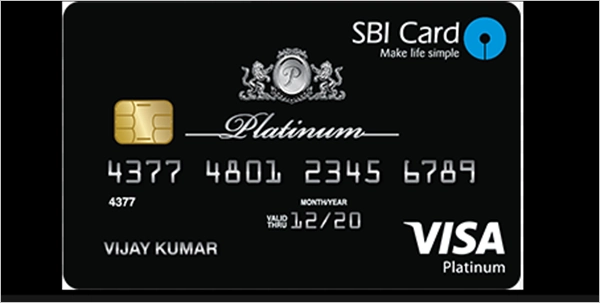 SBI Visa debit card Ref. Image