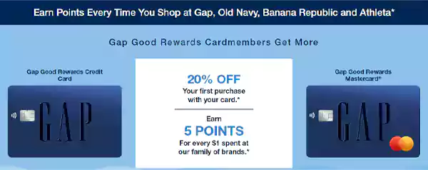 GAP card homepage