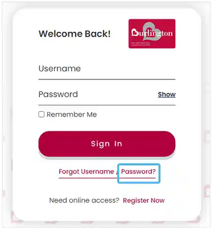 Tap on the Forgot Password link