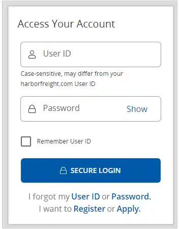 Access Harbor card login portal