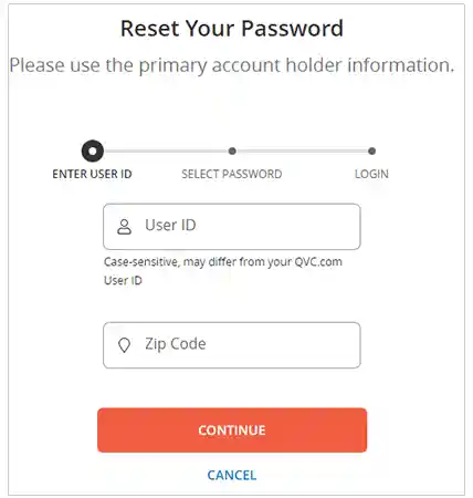 enter your User ID, and ZIP code, and tap on Continue