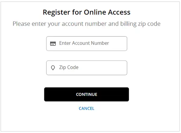 Registration Page of Verizon Synchrony Visa Card