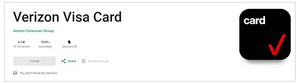 Verizon Visa Card Mobile App