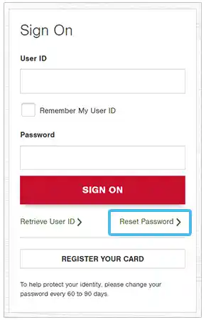 Tap on the Reset password link