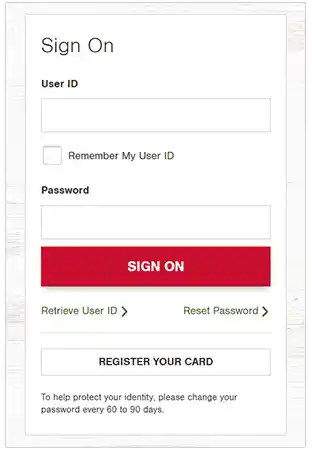 Tractor card login page