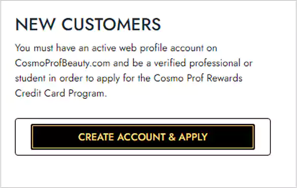 Create Account and Apply