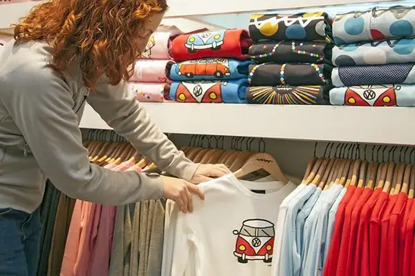 Customer browsing products in a store.