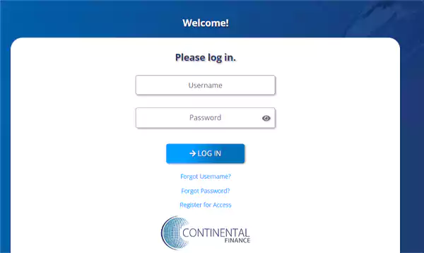 Reflex Credit Card Login page