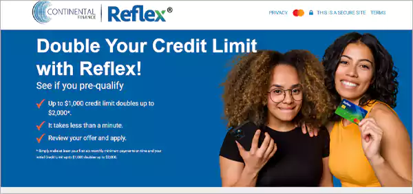 Reflex Mastercard official Website
