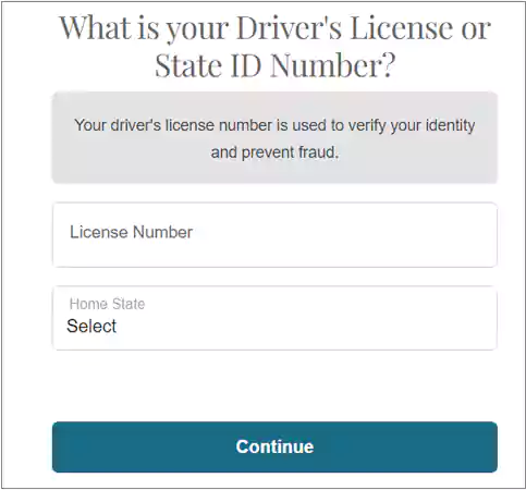 Driver License or State ID number