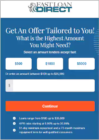 FastLoanDirect enter loan amount