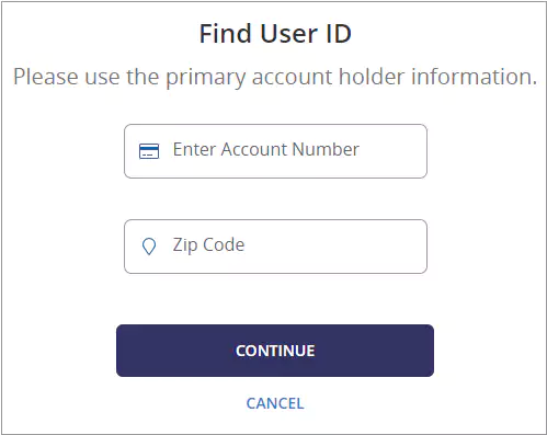 Find User ID page