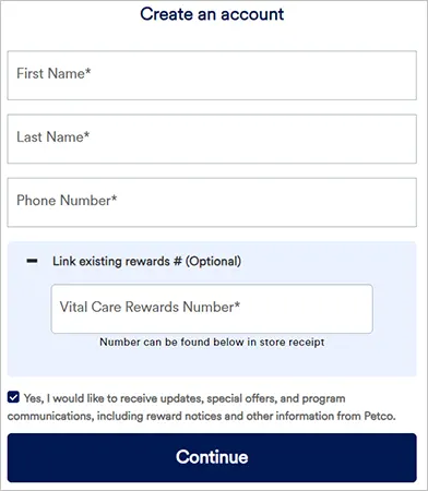 Petco card application process