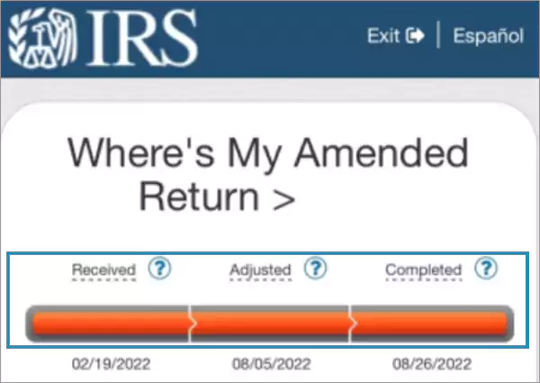 Amended Return Statuss