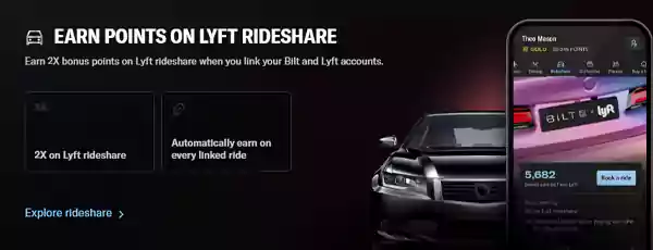 Bilt LYFT rideshare reward