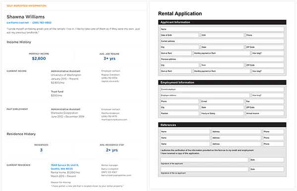 Example of an Online Rental Application