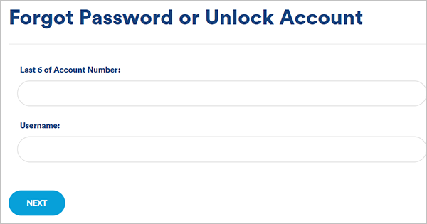Ollo card password and username recovery steps