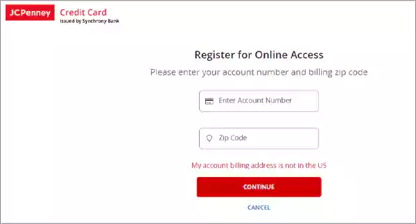 Account Number and Zip Code Option