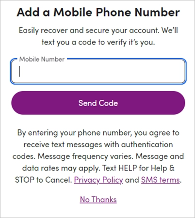 Enter your mobile number