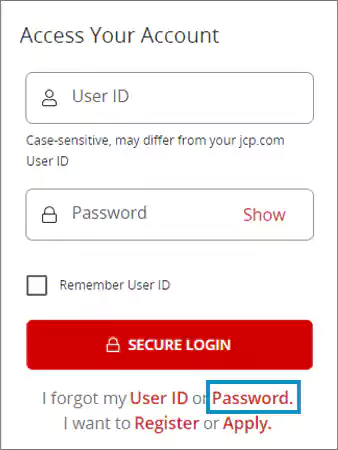Forget My Password Option