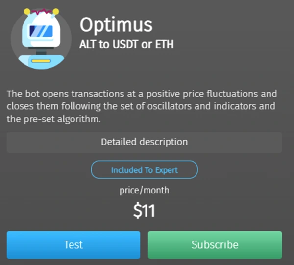 Optimus Bot Pricing