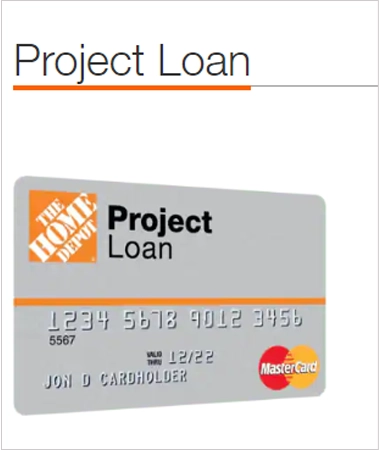 Home Depot Project Loan Card