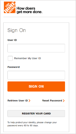 Resetting your Home Depot password