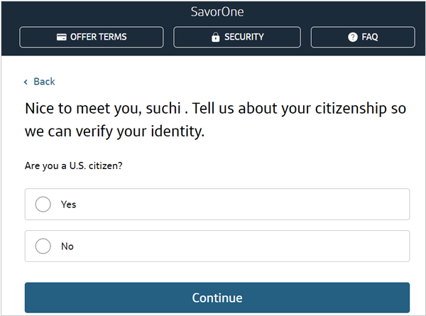 Savor One application forms