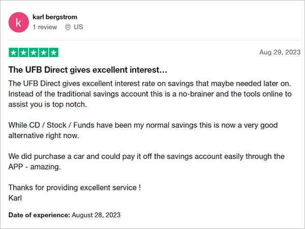 UFB Direct customer reviews on Trustpiloott